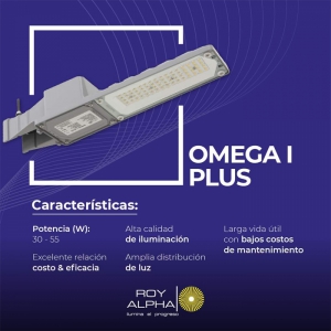 LUMINARIA PUBLICA LED 55W IP66 100,000HRS ROY ALPHA