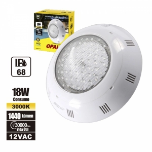 LUMINARIA LED ACUATICA 18W IP68 3000K OPALUX