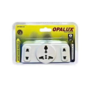 ADAPTADOR MULTIPLE SCHUKO A 2 TOMA UNIVERSAL OP-609-K3 OPALUX